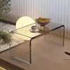Mesa pequena de acrílico, popular online, transparente, adequada para uso doméstico, assento na janela, mesa de centro, peitoril da janela do quarto, cama, mesa simples de tatame.