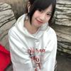 Sudadera con Capucha de Nicho Trendy Europeo y Americano Sudadera con Capucha Estampada con Forro Polar Espesado Suéter con Capucha Holgado para Estudiante de Mujer
