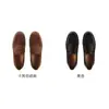 Versión de Piel de Vaca Estilo Británico Maillard Mocasines para Mujer Slip-on Persona Perezosa Tacón Pequeño Grueso Planos Retro Persona Perezosa Zapatos Pequeños de Piel