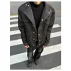 Chaqueta de Mezclilla Rígida Color Original Americano Cuello Asimétrico Ropa Exterior para Hombre Diseño Retro Corta Ancha Casual Superior Otoño Invierno 2026