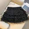Saia Plissada de Renda para Bolo de Verão 2026 Feminina Doce Cintura Alta Emagrecedora Anti-Exposição Estilo Ballet Saia Curta