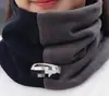 Bufanda de Cuello Cálida de Doble Capa Engrosada de Terciopelo Ollie para Invierno, Moda para Exteriores para Hombres y Mujeres, Bufanda de Cuello de Punto con Combinación de Colores, Transfronteriza