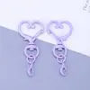 Llavero de Corazón Pintado Colorido Llavero Creativo Lindo Lanyard Cadena para Teléfono Colgante Accesorios Venta al por Mayor