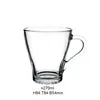 Comercio Exterior Exportación Taza Pequeña Vidrio Sódico-Cálcico Taza con Asa Patrón Taza de Cerveza con Asa Taza de Café Taza para Bebidas Al Por Mayor