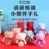Oso Rojo de Toalla para Boda Regalo de Agradecimiento de Boda DIY Creativo Toalla Facial Souvenir Terciopelo de Coral Absorbente Caja de Regalo Festivo