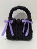Comercio Exterior Hilo Fresco Súper Grueso Bolso Tejido a Mano DIY Bolso Terminado Bolso de Mano Tejido a Mano Hecho por Uno Mismo Regalo para Novia