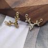 Pingente Chengxin Deer Micro-Cravejado Zircônia Furo Duplo Pingente de Roupa Material para Colar e Pulseira DIY