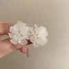 Pendientes de Flor de Aguja de Plata 925 Dulces Elegantes para Mujer Estilo Francés de Nicho Pendientes Versátiles de Gama Alta Pendientes de Flor Lindos