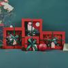 Laço de Natal Caixa de Presente Janela Transparente Véspera de Natal Cobertura Céu e Terra Caixa de Embalagem Maçã Doce Caixa Vazia Atacado Caixa Colorida