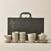Conjunto de Porcelana Branca Dinastias Tang e Song para Chá Kung Fu para Uso Doméstico e de Escritório, Bule de Chá Cerâmico Estilo Chinês Novo, Gaiwan e Conjunto Completo de Xícaras de Chá