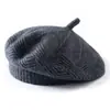 Nueva Colección Otoño/Invierno 2026: Gorro de Punto de Cachemira de Color Sólido Retro y Artístico para Mujer, Boina Gruesa, Moderno y Versátil