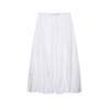 Aliexpress Exportação Transfronteiriça Roupas Europeias e Americanas 2025 Primavera Novo Estilo Simples Textura Cetim de Seda Saia Midi Longa