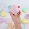 Pente dobrável mini portátil de cor sólida ins coreano, macio, fofo, com espelho, flip, airbag, almofada de ar, escova de massagem, lote