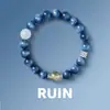 Pulsera de Cristal de Cianita Natural para Mujer, Aguamarina Hielo Triturado, Ojo de Gato, Pulsera Original Elemento Agua de los Cinco Elementos al por Mayor