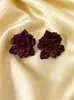 Pendientes de Flor Exagerada Retro Europeos y Americanos, Pendientes de Moda de Gama Alta, Pendientes de Flor 3D con Decoración de Goteo de Aceite, Pendientes Florales