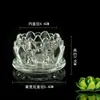 Soporte para lámpara de mantequilla de loto de cristal resistente a altas temperaturas, soporte para velas de pie alto, soporte para lámpara para lámpara de Buda