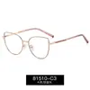 81510 nuevo marco de gafas de metal fino de moda fábrica de comercio exterior en stock gafas para miopía al por mayor se pueden combinar