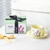 Xícara de café, xícara de tulipa, casa, restaurante francês retrô, chá da tarde, pires, xícara de cerâmica doméstica, presente de acompanhamento