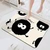 Tapete de chão de banheiro com cerdas pequenas fofas de desenho animado, tapete de chão absorvente para porta de banheiro doméstico, tecido tecnológico, tapete antiderrapante para banheiro