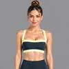 Conjunto de sujetador deportivo y leggings para yoga transfronterizo, diseño de bloques de color, cintura baja, secado rápido, adecuado para actividades al aire libre, uso casual y fitness, conjunto para mujer