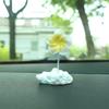 Nuevos adornos creativos para coche con cabeza temblorosa de flor de huevo Xiangyun, flores pequeñas frescas, decoraciones para coche, accesorios lindos para coche
