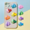 Peces Tropicales Marinos Accesorios de Goma Suave Funda para Teléfono Móvil DIY Pegatina para Vaso de Agua Pez Pequeño PVC Refrigerador Zapatos Flor Ropa Bolsa Accesorios