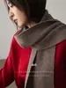 "La esencia de la vida" Bufanda de lana merino 100% Australia para mujer otoño e invierno 2024 nueva bufanda gruesa de color liso