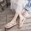 Sandalias Planas de Playa de Dos Vías de Moda para Mujer 2025 Nuevas Chanclas Planas Versátiles de Verano para Mujer Sandalias de Exterior Modernas