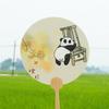 Pintura Estilo Chino Panda Impresión Abanico Terminado Abanico Redondo Celebridad de Internet Abanico de Laca Atracción Turística de Verano Abanico de Laca