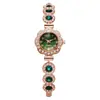 Relógio Feminino com Calcedônia Incrustada com Diamante Pulseira Ajustável por Cordão Relógio de Pulso Relógio Feminino Fashion Atacado Relógio Transfronteiriço