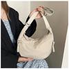 Bolsa de Tela de Moda para Estudiante, Mochila de Clase, Bolsa Cruzada de Tela de Nailon, Bolso de Hombro de Gran Capacidad, Estilo Japonés, Bolsa de Viaje con Forma de Empanadilla