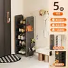 Puerta de Entrada Bolsa para Zapatos Estante de Almacenamiento Tablero Perforado Zapatero Multifuncional Apilable Pasillo Zapatero de Gran Capacidad