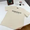 Camiseta Manga Curta Essenciais de Letras de Silicone para Homens e Mulheres, Marca de Moda Americana Fog High Street Camiseta de Algodão Manga Meia Estação para Casal
