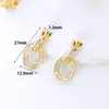 Ouro Real 18K Zircônia Laço Fivela de Pérola Acessórios para Joias DIY Fivela em Forma de Flor Fivela Universal Conexão Acabamento B68
