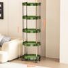 Estante de Almacenamiento con Carrito Estante de Almacenamiento Multicapa Piso a Techo Sala de Estar Dormitorio Dormitorio Snacks Artículos Varios Tienda Departamental Necesidades Diarias