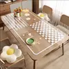 Protetor de Mesa de Vidro Macio, Espessado, Impermeável, à Prova de Óleo, Resistente ao Calor, Lavável, Toalha de Mesa de PVC, Placa de Cristal Cortável, Protetor de Mesa de Jantar Transparente