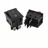 32*25mm Preto Cartão Duplo 4 Pinos 2 Velocidades Interruptor de Barco Kcd4 Slot para Cartão Duplo 4 Pinos Interruptor Basculante Preto