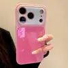 Funda de teléfono de estilo Ins coreano minimalista con colores contrastantes rosa y blanco, adecuada para Apple 17 Pro Max, alto atractivo estético para chicas, compatible con 16/15