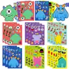 Compra Directa Transfronteriza CE.CPC 6 Hojas/Paquete Pegatinas de Unicornio Lindo que Cambian de Cara Pegatinas Puzzle Decorativas Interactivas para Niños