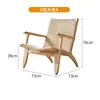 Silla sofá de madera maciza silla de balcón para el ocio estilo vintage silla tejida de ratán sillón individual para sala de estar silla de montar para casa B&B