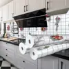 Pegatina de Pared Autoadhesiva de Dibujos Animados Pegatina a Prueba de Aceite para Cocina Papel Tapiz de Azulejos Impermeable para Baño Estufa Resistente a Altas Temperaturas Calcomanía de Renovación