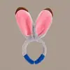 Diadema de Fiesta de Desempeño de Oficial de Policía Conejo de Zootopia, Pasador de Cabello de Orejas de Conejo para Actuación, Tocado para Fotos de Parque de Atracciones para Mujeres