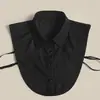 Gola Falsa Jacquard de Algodão Puro Versátil Suéter Moletom Outono e Inverno Gola Falsa Camisa de Outono Gola Decorativa Gola Falsa Estilo Coreano
