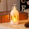 Decoración Transfronteriza Accesorios de Decoración para el Hogar Atmósfera Luz Nocturna Lámpara de Viento Hexagonal Adornos de Lámpara de Velas Decorativas para Colgar en el Patio
