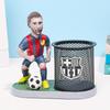 Portalápices Creativo Estrella Ronaldo Messi Estudiante Escritorio Inserto para Bolígrafos Almacenamiento Regalo de Cumpleaños Graduación Artesanía de Resina Regalo