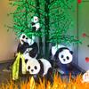 Lámpara LED con forma de oso de anime, lámpara LED luminosa con forma de árbol de bambú y forma de animal.