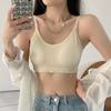 Verão cor sólida sem fio alça de menina costas bonitas lingerie estudante sem costura confortável roupa íntima para casa atacado de fábrica