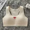 Ropa interior de etapa de desarrollo más vendida para niñas, estudiantes de secundaria y preparatoria, niñas pequeñas, camiseta sin mangas deportiva de algodón puro, anti-marcas de pezón