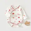 Enterizo de Bebé Primavera y Otoño Infantil Algodón Puro Sin Costuras Capa Base de Invierno Ropa Interior Niños y Niñas Enterizo Triangular de Bebé Traje para Gatear