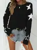 Suéter de Tricô Gola Redonda Novo Estilo Outono e Inverno para Mulheres, Suéter de Tricô Soltinho Fashion para Mulheres, Suéter Camada Base, Peça Única Atacado